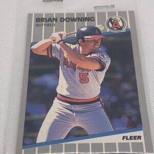 1989 Fleer California Angeles Brian Downing Trading Card EX COND